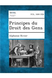 Principes Du Droit Des Gens