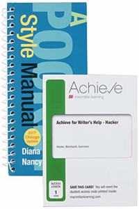 A Pocket Style Manual & Achieve Writer's Help for Hacker (1-Term Access)