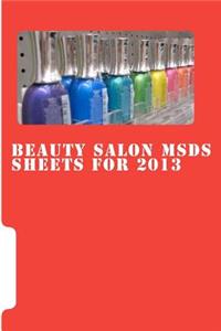 Beauty Salon Msds Sheets for 2013