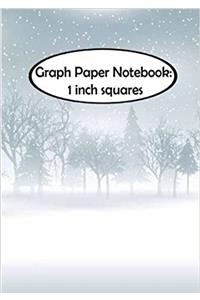 Graph Paper Notebook - 1 Inch Squares - Trees: Graph Paper, 1 Inch Squares