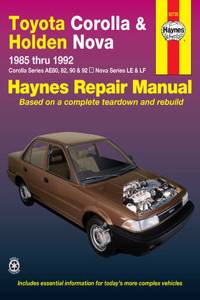Toyota Corolla and Holden Nova Australian Automotive Repair Manual