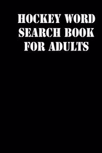 Hockey Word Search Book For Adults