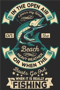 In the open air i pass my time on the beach heavy weather or when the beach go out when it is really fishing