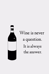 Wine is never a question. It is always the answer.