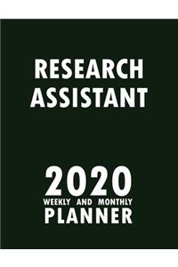 Research Assistant 2020 Weekly and Monthly Planner