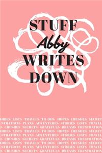 Stuff Abby Writes Down: Personalized Journal / Notebook (6 x 9 inch) with 110 wide ruled pages inside [Soft Coral]