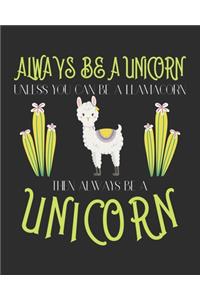 Always be a unicorn unless you can be a llamacorn then Always be a unicorn