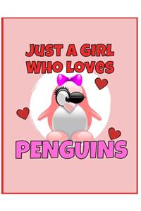 I'm Just a Girl Who Loves Penguins Dot Grid Journal