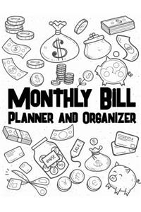 Monthly Bill Planner and Organizer: Budget Planning, Financial Planning Journal, Monthly Expense Tracker and Organizer (Bill Tracker, Expense Tracker, Home Budget Book/Extra Large)