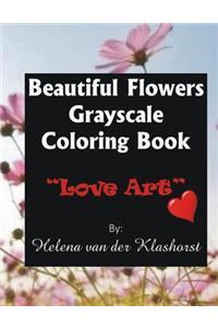 Beautiful Flowers Grayscale Coloring Book