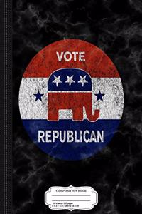 Vintage Vote Republican Composition Notebook