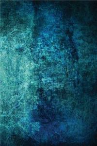 Blue-Green Grunge - Lined Notebook