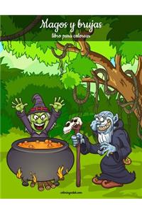 Magos y brujas libro para colorear 1