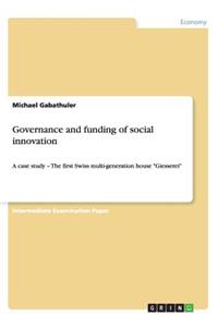 Governance and funding of social innovation
