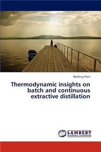 Thermodynamic insights on batch and continuous extractive distillation