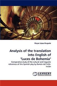 Analysis of the Translation Into English of 