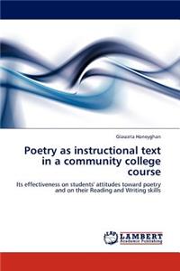Poetry as instructional text in a community college course