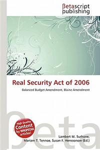 Real Security Act of 2006