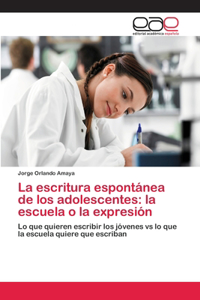 La escritura espontánea de los adolescentes