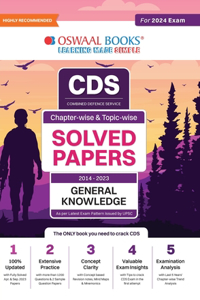 Oswaal CDS Combined Defence Services Chapterwise & Topicwise (2018-2022) 10 Solved Papers General Knowledge (For 2023 Exam)