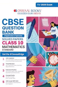 Oswaal CBSE Question Bank Class 10 Mathematics Standard Hardcover Book, Chapterwise and Topicwise Solved Papers For Board Exams 2025