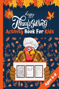 Happy Thanksgiving Activity Book for Kids