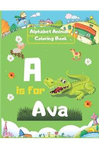 Alphabet Animals Coloring Book