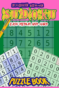 Large Print Sudoku Easy, Medium and Hard