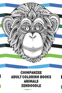 Adult Coloring Books Zendoodle - Animals - Chimpanzee