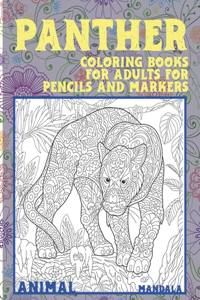 Mandala Coloring Books for Adults for Pencils and Markers - Animal - Panther