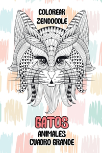 Colorear Zendoodle - Cuadro grande - Animales - Gatos