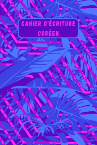 Cahier d'écriture Coréen