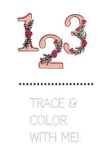 123 Trace & Color WIth Me!