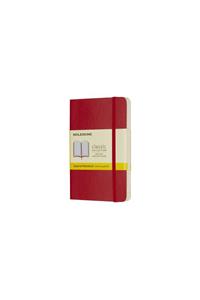 Moleskine Scarlet Red Pocket Squared Notebook Soft