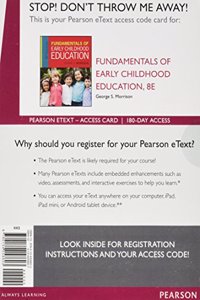 Fundamentals of Early Childhood Education, Enhanced Pearson Etext -- Access Card