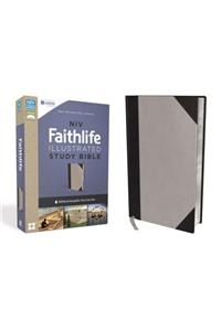 NIV, Faithlife Illustrated Study Bible, Leathersoft, Gray/Black