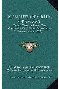 Elements of Greek Grammar