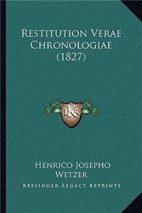 Restitution Verae Chronologiae (1827)