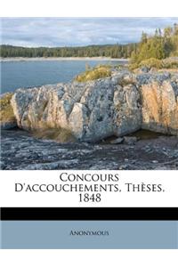 Concours d'Accouchements, Thèses, 1848