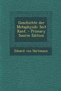 Geschichte Der Metaphysik