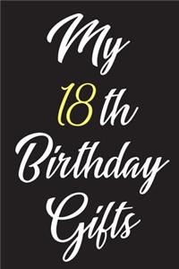 My 18th Birthday gifts