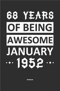 68 Years Of Being Awesome January 1952 Notebook