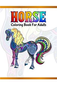 Horse Coloring Book For Adults