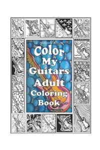 d.mcdonald designs Color My Guitars Adult Coloring Book