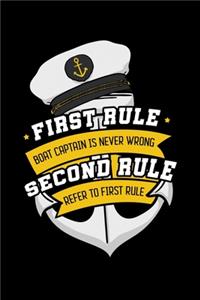 First Rule Boat Captain Is Never Wrong Second Rule Refer To the First Rule