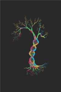 Striking color DNA tree Notebook