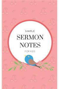 Simple Sermon Notes for Kids