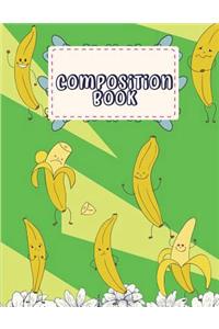 Composition Book: Banana Dance, Daily Journal, College Ruled 120 Pages Large 8.5 X 11