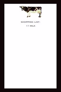 Tall Tear Off Notepad: Shopping List Milk