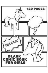 Blank Comic Book For Girls
